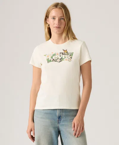 Levi's Women's Perfect Graphic Logo Cotton T-shirt In Brown