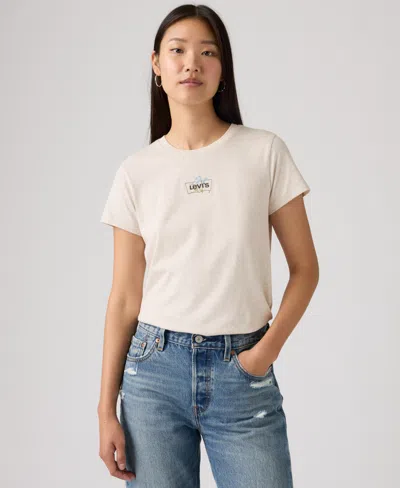 Levi's Women's Perfect Graphic Logo Cotton T-shirt In White