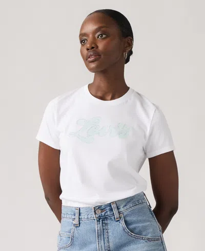 Levi's Women's Perfect Graphic Logo Cotton T-shirt In Neutral