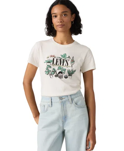 Levi's Women's Perfect Graphic Logo Cotton T-shirt In Neutral