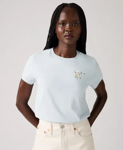 Levi's Women's Perfect Graphic Logo Cotton T-shirt In Blue
