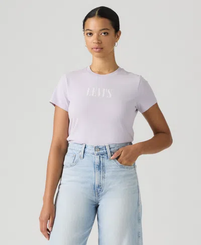 Levi's Women's Perfect Graphic Logo Cotton T-shirt In White
