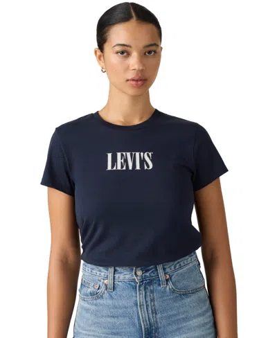 Levi's Women's Perfect Graphic Logo Cotton T-shirt In Blue