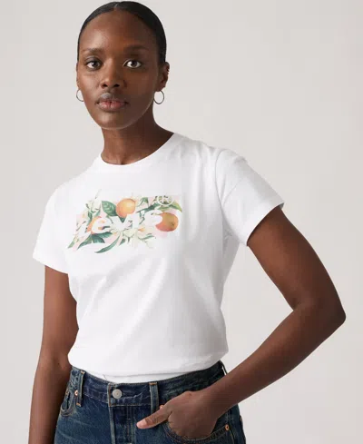 Levi's Women's Perfect Graphic Logo Cotton T-shirt In Yellow