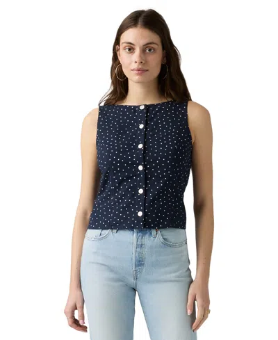 Levi's Women's Pippa Sleeveless Top In Inga Dot Navy Blazer