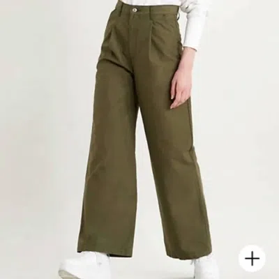Levi's Women's Premium Pleated High Loose Pants In Green