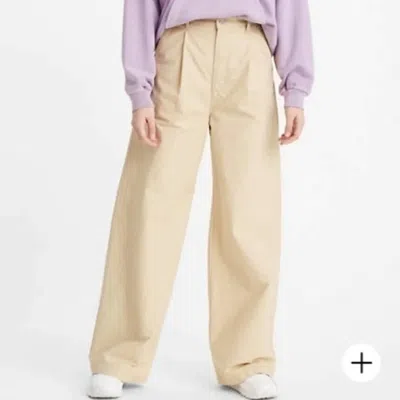 Levi's Women's Premium Pleated High Loose Pants In Tan In Multi