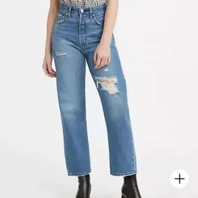 Levi's Women's Premium Ribcage Straight Ankle Jeans In Blue