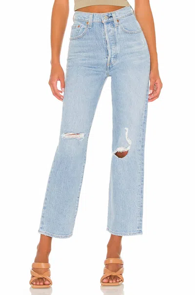 Levi's Women's Premium Ribcage Straight Ankle Jeans In Jazz Time In Blue