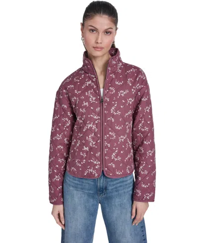 Levi's Women's Quilted Short Liner Zipper Jacket In Brown