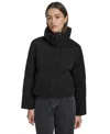 Levi's Women's Regular Cropped Cotton Puffer Jacket In Black