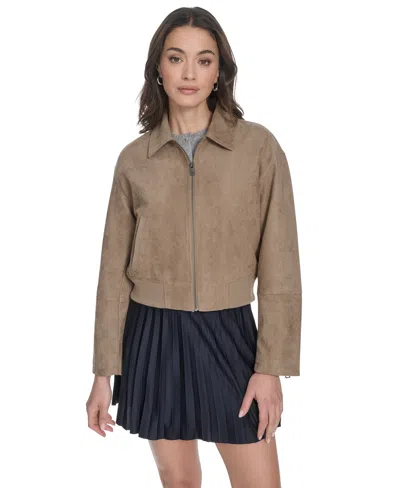 LEVI'S WOMEN'S REGULAR FAUX SUEDE BOMBER JACKET