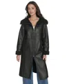 Levi's Women's Fx Shearling Funnel Coat In Black