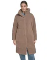 Levi's Women's Regular Sherpa Snap-closure Teddy Coat In Brown