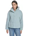 Levi's Quilted Faux Fur Short Teddy Jacket In Blue