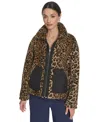 Levi's Women's Regular Stand Collar Sherpa Teddy Jacket In Brown