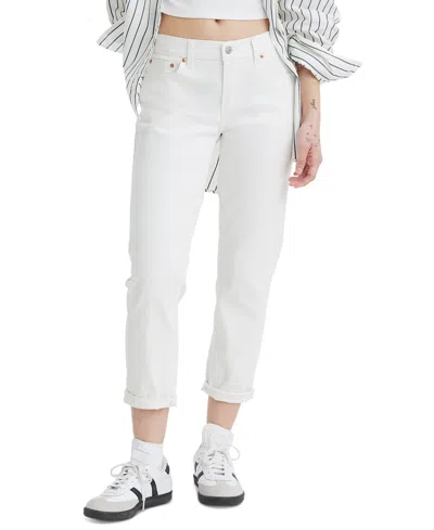 Levi's Women's Relaxed Boyfriend Tapered-leg Jeans In Simply White