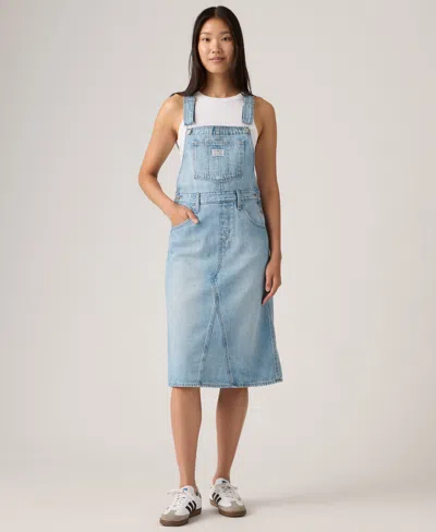 Levi's Women's Relaxed Fit Sleeveless Skirtall Dress In Blue
