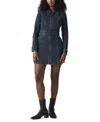 Levi's Retro Long Sleeve Denim Minidress In Blue
