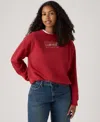 Levi's Women's Rhinestone Everyday Crewneck Sweatshirt In Red