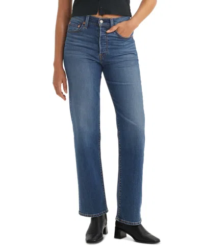 Levi's Women's Ribcage High-rise Straight-leg Jeans In Blue