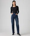 Levi's Women's Ribcage High-rise Straight-leg Jeans In Blue