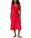 Levi's Sarina Short-sleeve Midi Dress In Red