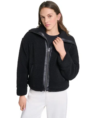Levi's Women's Sherpa Bomber Quilted-lined Jacket In Black