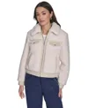Levi's Women's Sherpa Zip-front Jacket In White