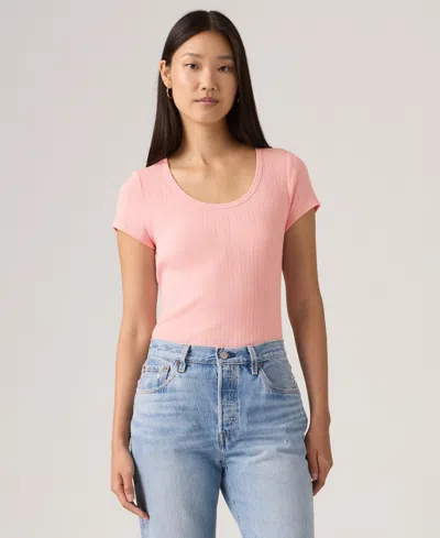 Levi's Women's Short-sleeve Crew Neck Top In Pink
