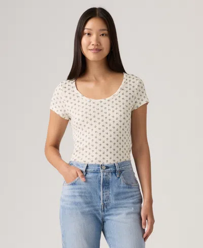 Levi's Women's Short-sleeve Crew Neck Top In White