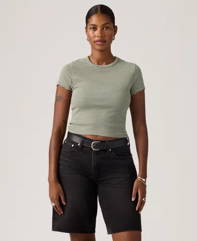 Levi's Women's Short-sleeve Cropped Top In Green
