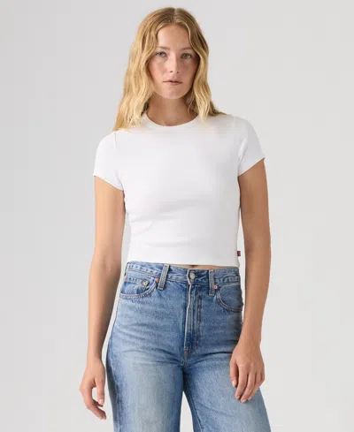 Levi's Women's Short-sleeve Cropped Top In White