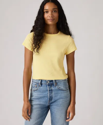 Levi's Women's Short-sleeve Cropped Top In Yellow
