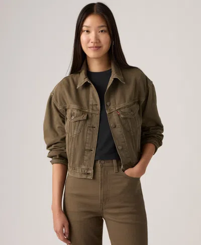 Levi's Women's Shrunken '90s Trucker Jacket In Green