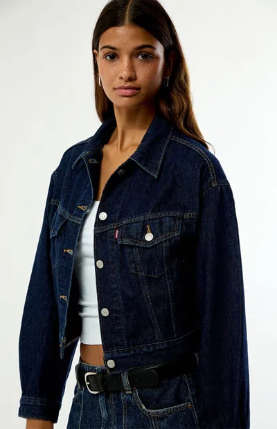 Levi's Women's Shrunken '90s Trucker Jacket In Dark Indigo