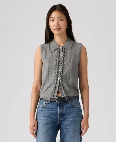 Levi's Women's Sleeveless Collared Vest In Multi