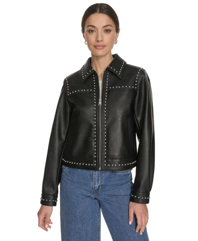 Levi's Women's Studded Zipper Jacket In Black
