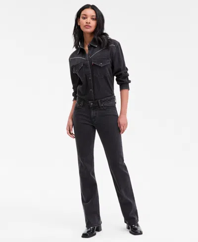 Levi's Women's Super-low Bootcut Jeans In Black