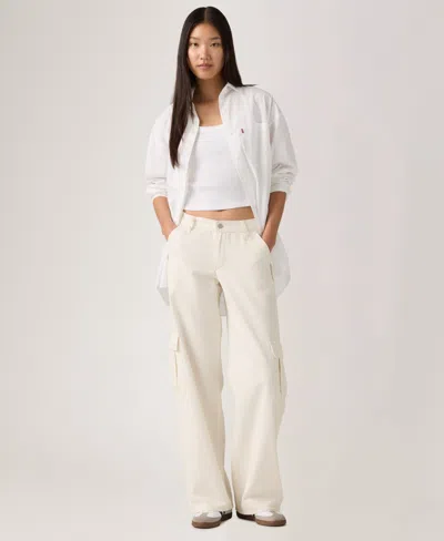 Levi's Women's Superlow Loose Cargo Jeans In White