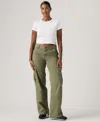 Levi's Women's Superlow Loose Cargo Jeans In Green