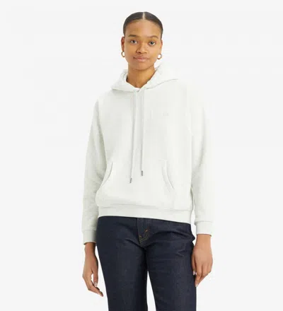 Levi's Women's Sweatshirt A5943 0021 - Every Hoodie Heather Grey In White