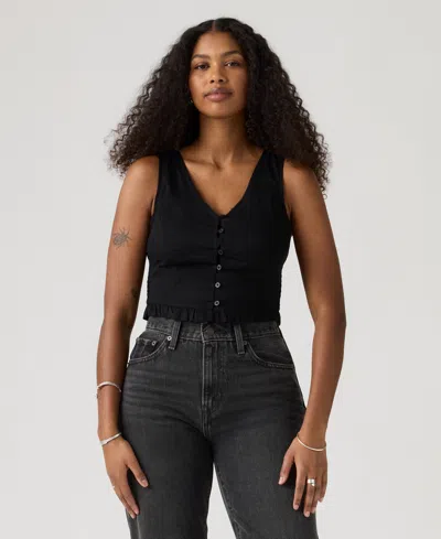 Levi's Women's Teagan Mini Eyelet Blouse In Black