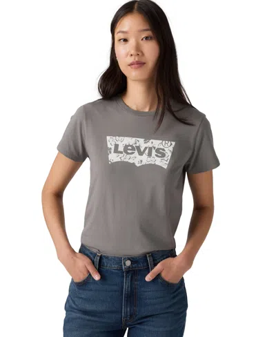Levi's Women's The Perfect Crewneck Cotton T-shirt In Gray