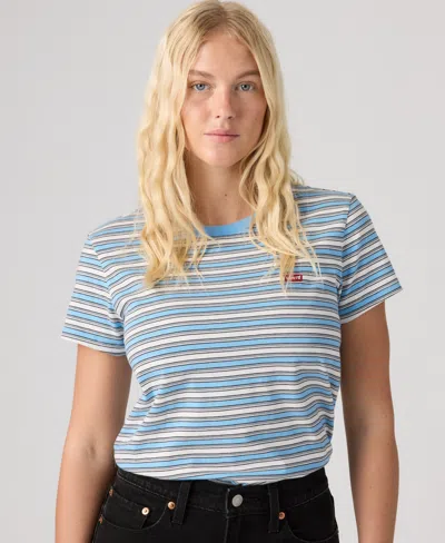 Levi's Women's The Perfect Crewneck Cotton T-shirt In Blue