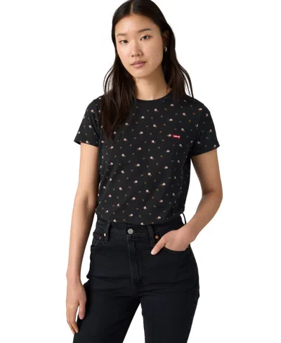Levi's Women's The Perfect Crewneck Cotton T-shirt In Black