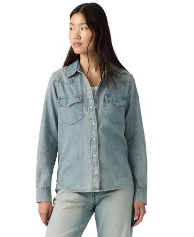 Levi's Women's The Ultimate Western Cotton Denim Shirt In Multi