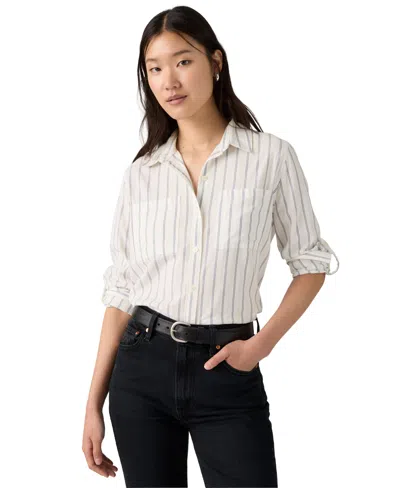 Levi's Women's Utility Long-sleeve Denim Shirt In White