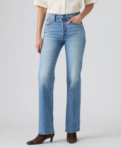 Levi's Women's Wedgie Boot High Rise Jeans In Blue