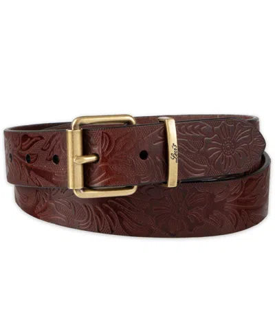 Levi's Women's Western Embossed Casual Leather Belt In Brown